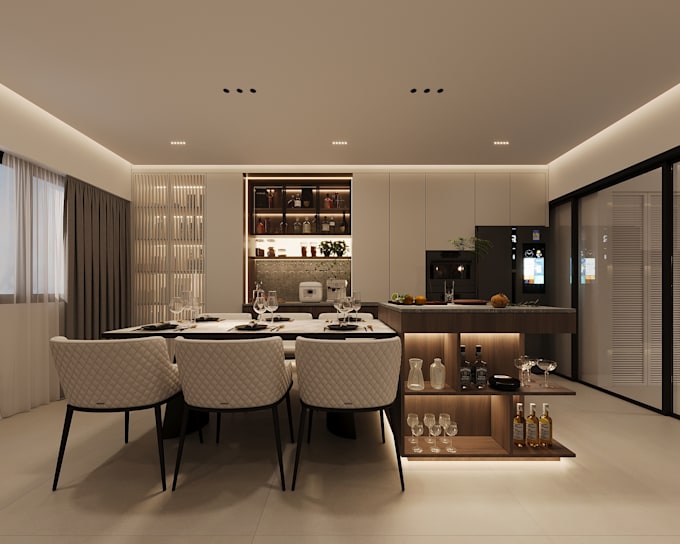 create photorealistic interior design and realistic render