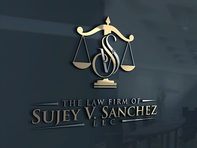 design a modern and unique law logo with copyright