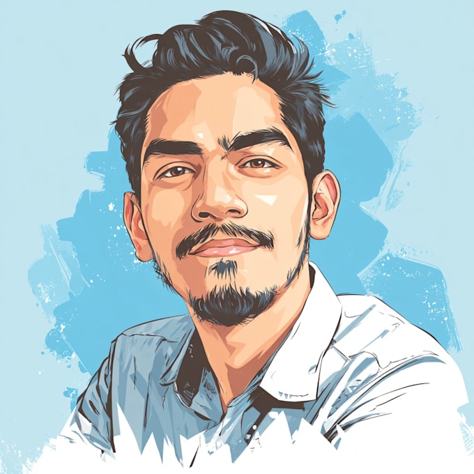 draw amazing vector cartoon portrait from your