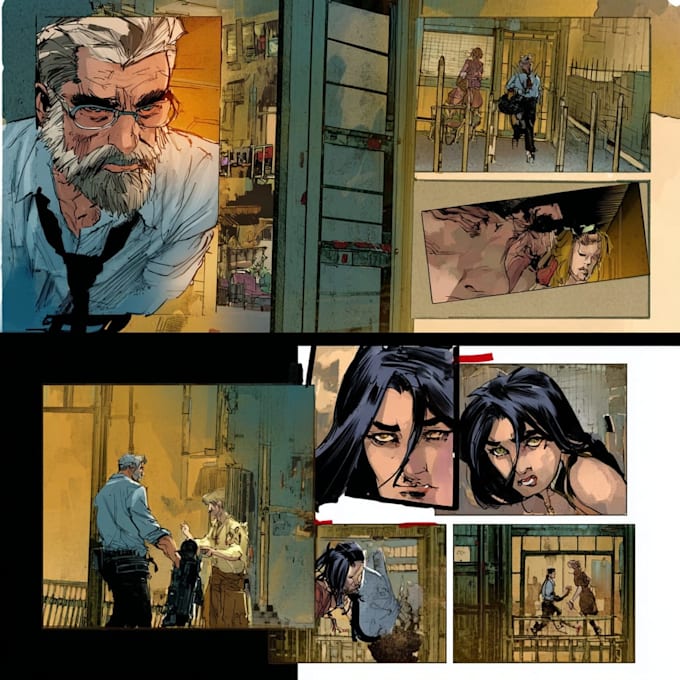 draw comic character or comic book illustration