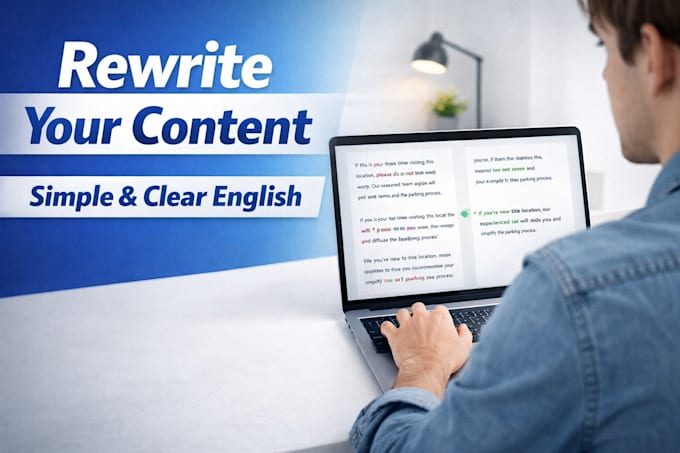 rewrite and paraphrase your content in clear english