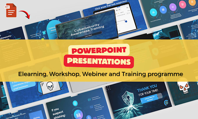 design modern powerpoint presentation for elearning brand