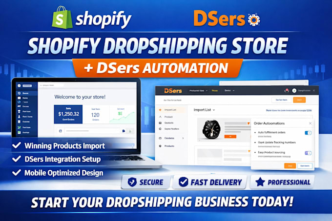 setup shopify dropshipping store with autods  dsers dhgate cj integration