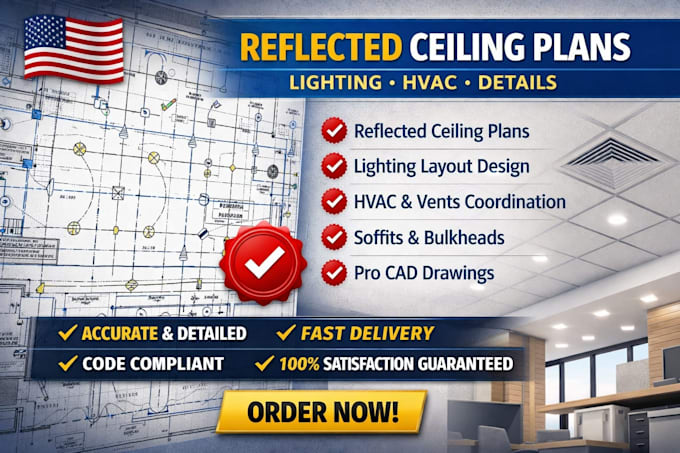 design texas, fl, ca reflected ceiling plans with lighting, hvac, ceiling detail