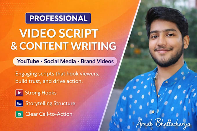 write engaging youtube scripts , social media video content