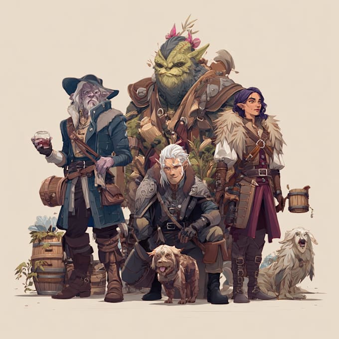 do a dnd character or dnd party art