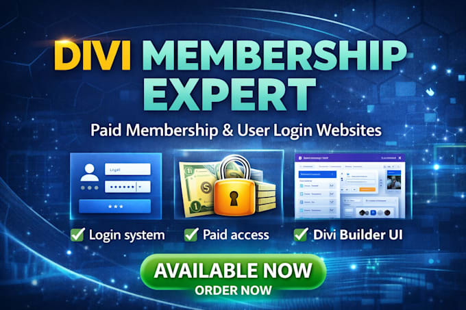 build or fix a paid divi wordpress membership website with user login