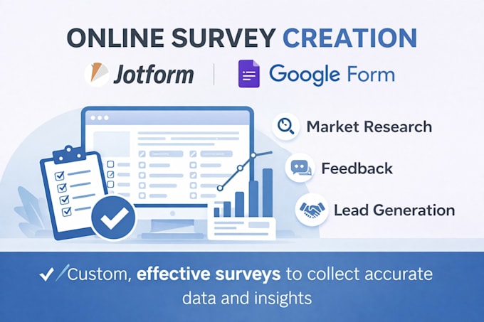 create online survey using jotform, google form survey and fill online survey