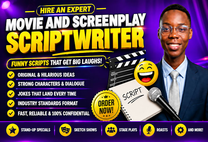 write and edit movie script, feature film screenplay and movie series