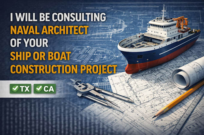 be consulting naval architect of your ship or boat construction project