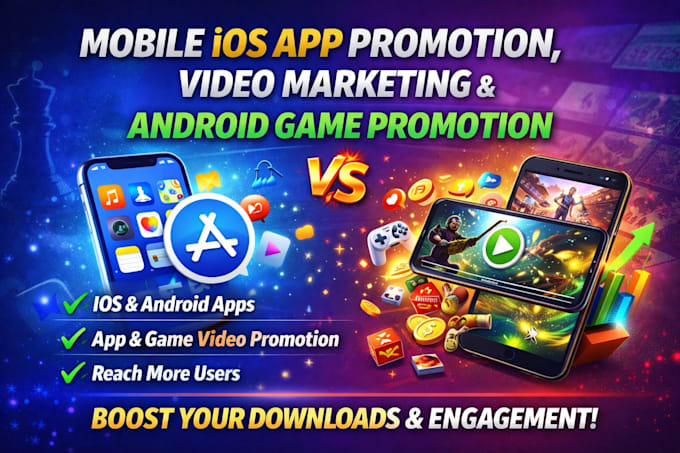 do mobile ios app promotion, video marketing and android game promotion