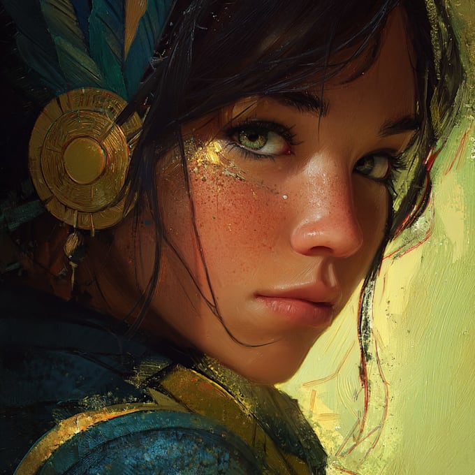 paint a realistic or fantasy portrait