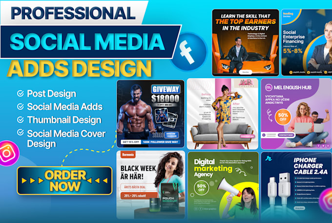 do social media advertising design, facebook ad creative, image ads, ads design