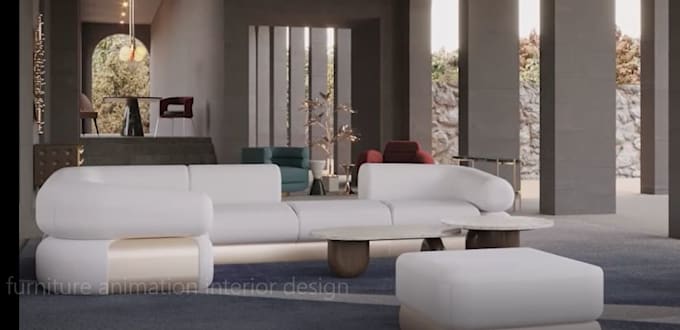 create 3d furniture animation interior design 3d matress animation