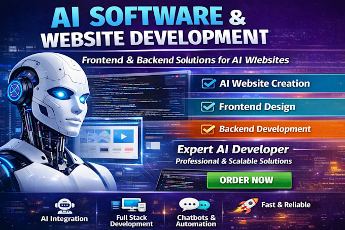 Develop ai software, ai chatbot, frontend backend ai website developer ...