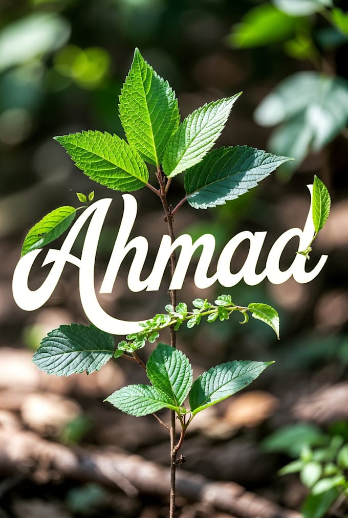 design a clean and natural name logo