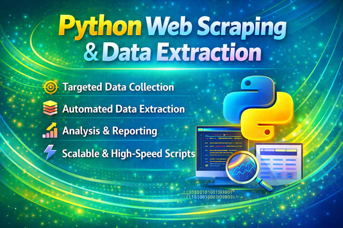 do python web scraping, data extraction and automation