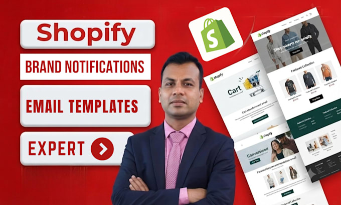 design shopify brand notifications email template