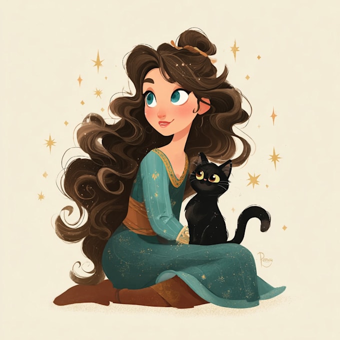 pet portrait into cute disney style