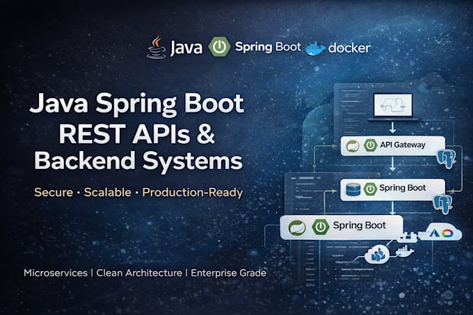 develop java and spring boot based systems and services