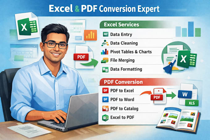 be your microsoft excel expert, convert PDF to excel, formatting