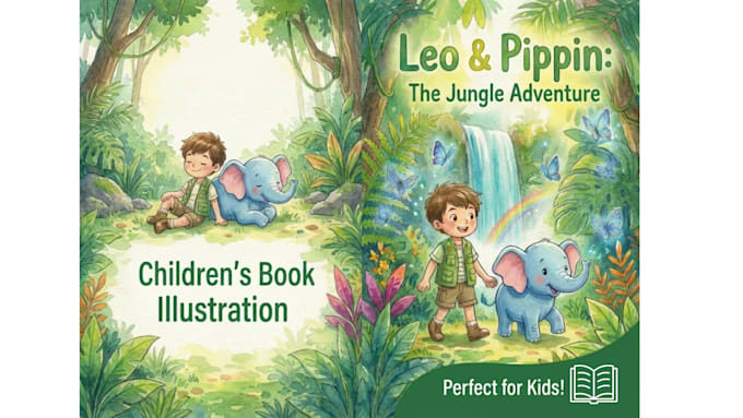 Send you the childrens jungle adventure story leo and pippin by ...