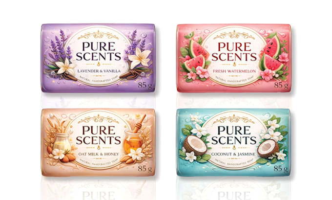 design creative soap labels and packaging boxes