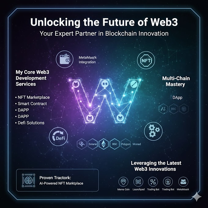 develop blockchain smart contract web3 dapp nft and solana project