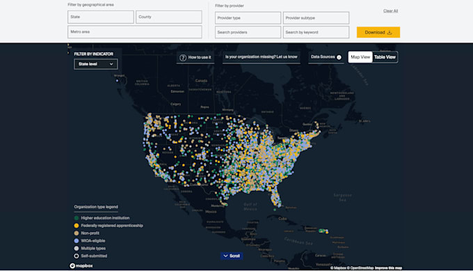 develop a data driven interactive website