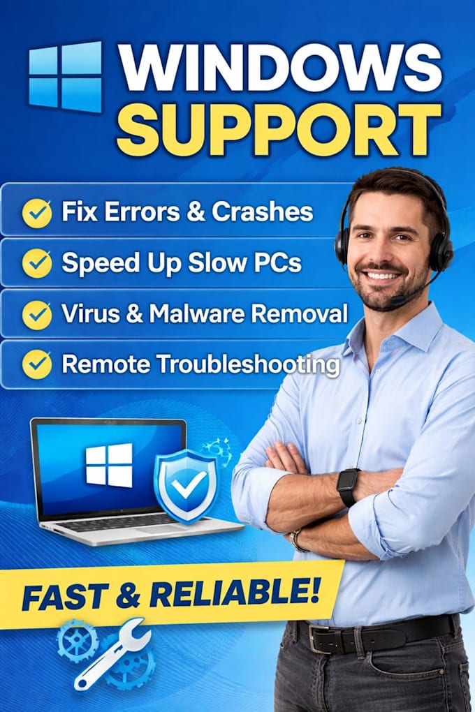 fix windows errors, performance issues, and provide remote PC support