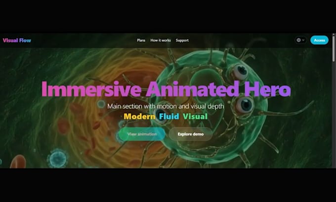 create a cinematic 3d hero video for your website
