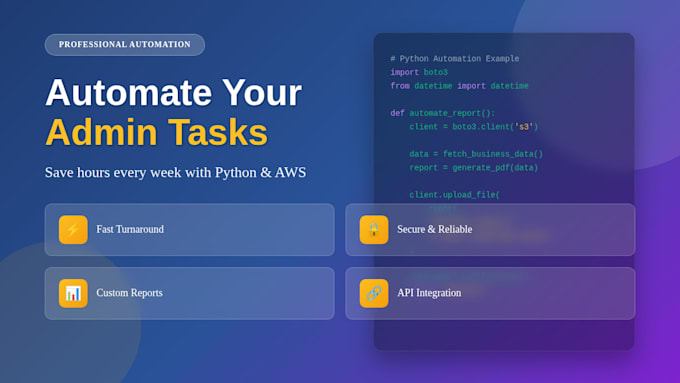 automate your admin tasks using python and AWS