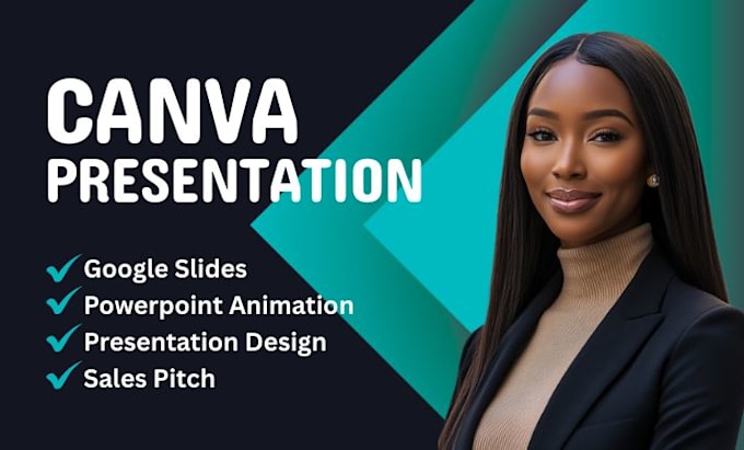 design custom canva presentation portfolio powerpoint template