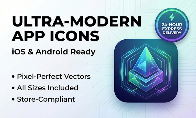 Design an ultra modern app icon and logo for ios, android, and mobile ...