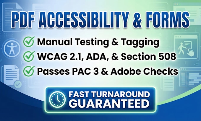 manually test and fix accessibility issues  in PDF forms and books