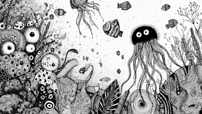 do hand drawn doodle art illustration