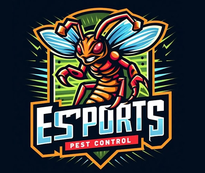 create high quality mascot killer pest control logo