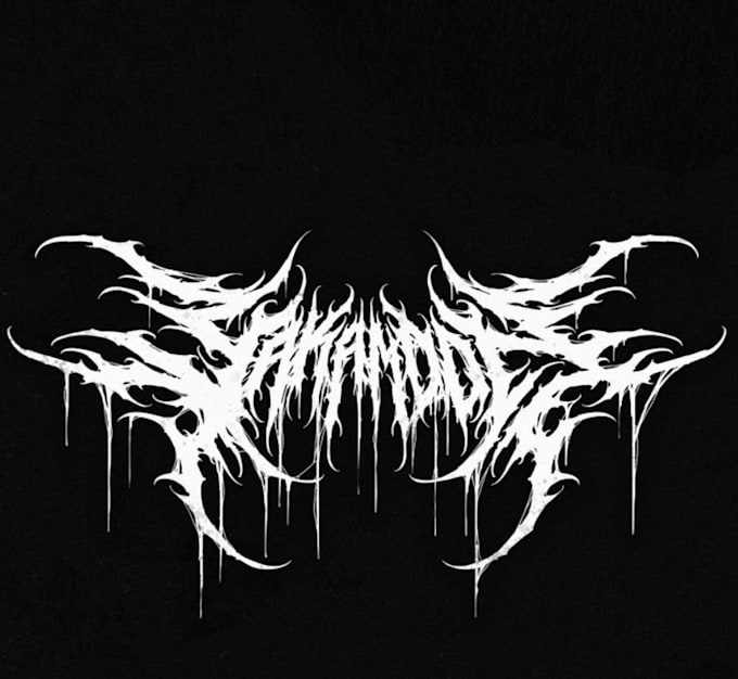 create a metal logo with vector files for merch