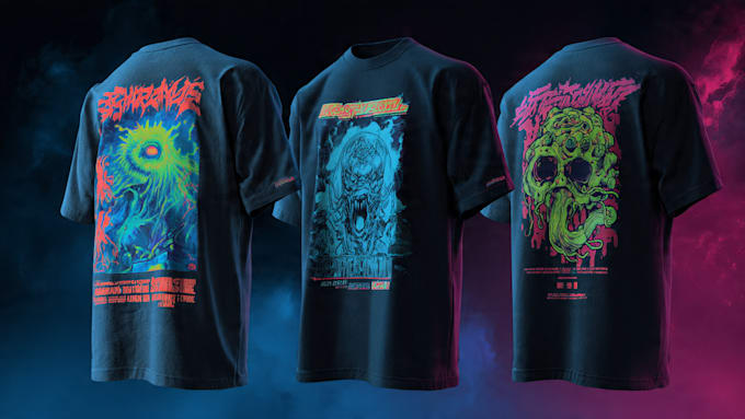 create a custom illustrated t shirt design for you