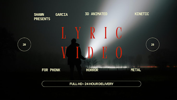 create dark aesthetic horror lyric video