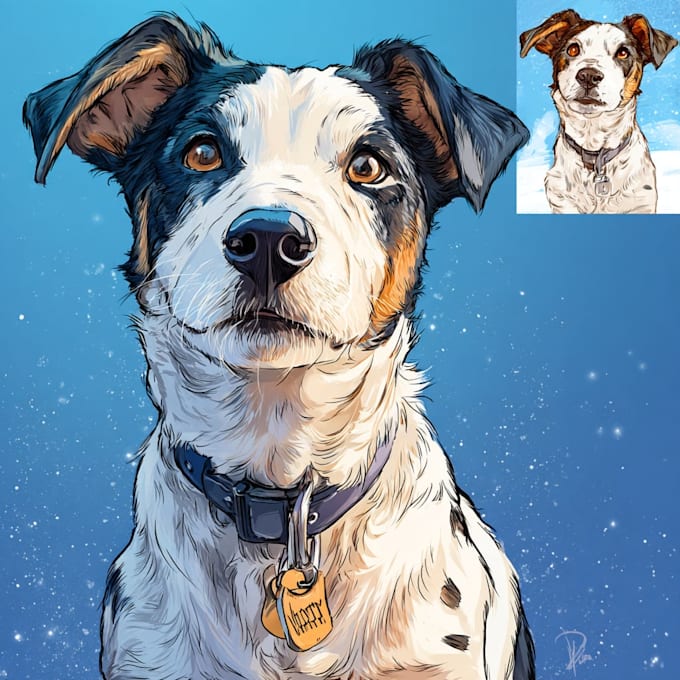 create realistic cartoon pet portraits