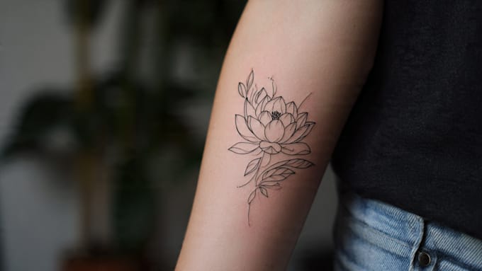 create a minimalist fine line tattoo design