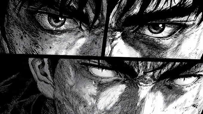 draw custom dark berserk style art in high quality