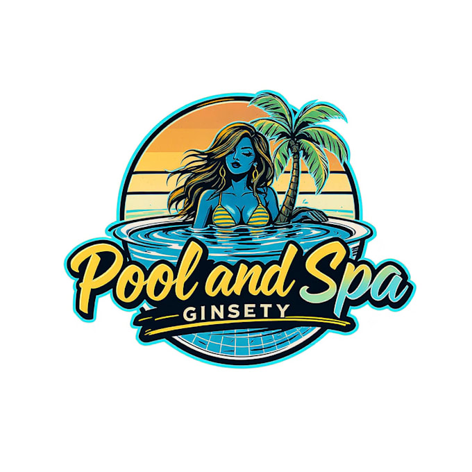 do high quality custom professional pool and spa logo design
