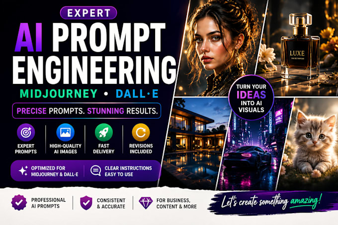 do prompt engineering , ai image generation, midjourney and dall e prompt