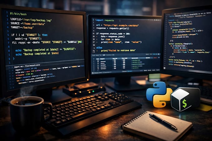 create automation scripts in python or bash