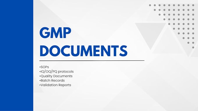write or review sops or other gmp documents