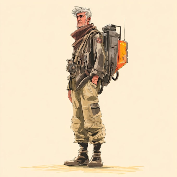 do a sci fi character  or sci fi concept art