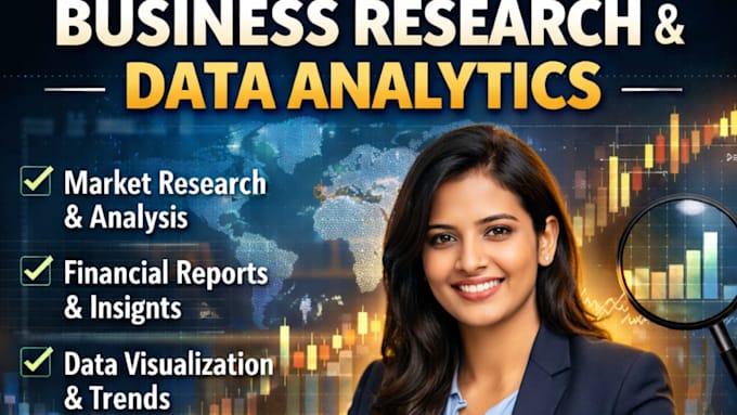 do business research, financial analysis and data analytics with insights