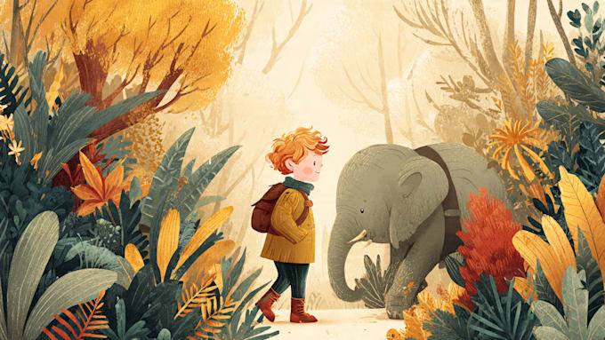 draw a colorful children book illustration